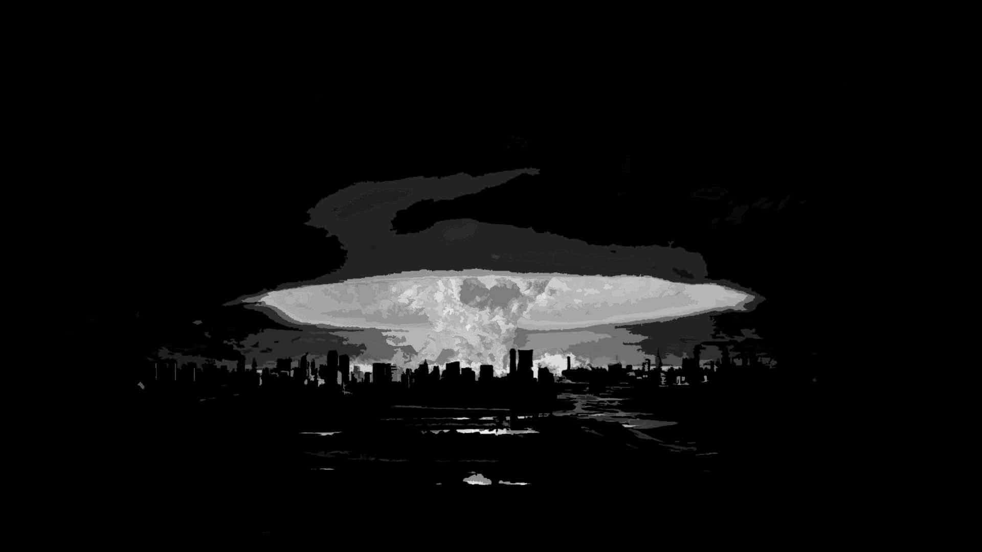 Atomic Blast Japanese Aesthetic Black Background