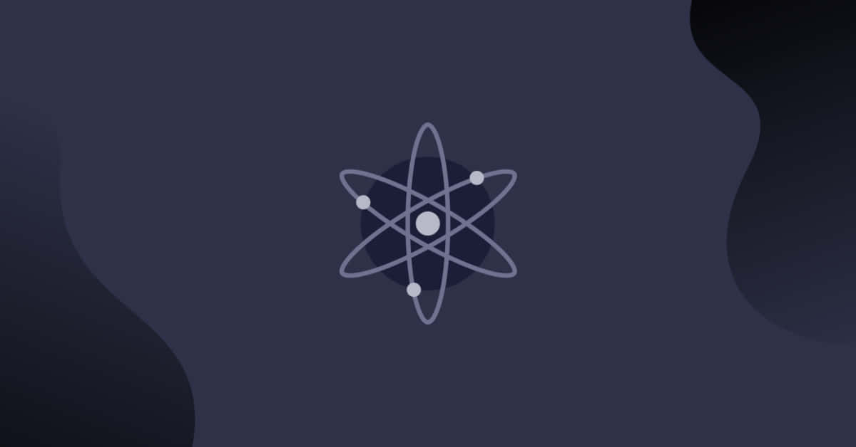 Atomic Symbol On A Dark Background Background