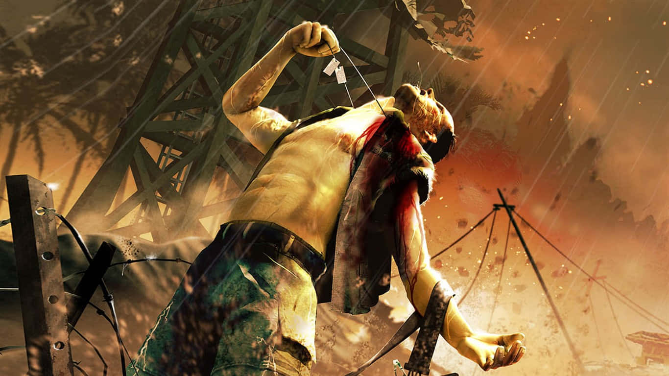 Atrocious Image Of A Man During A War