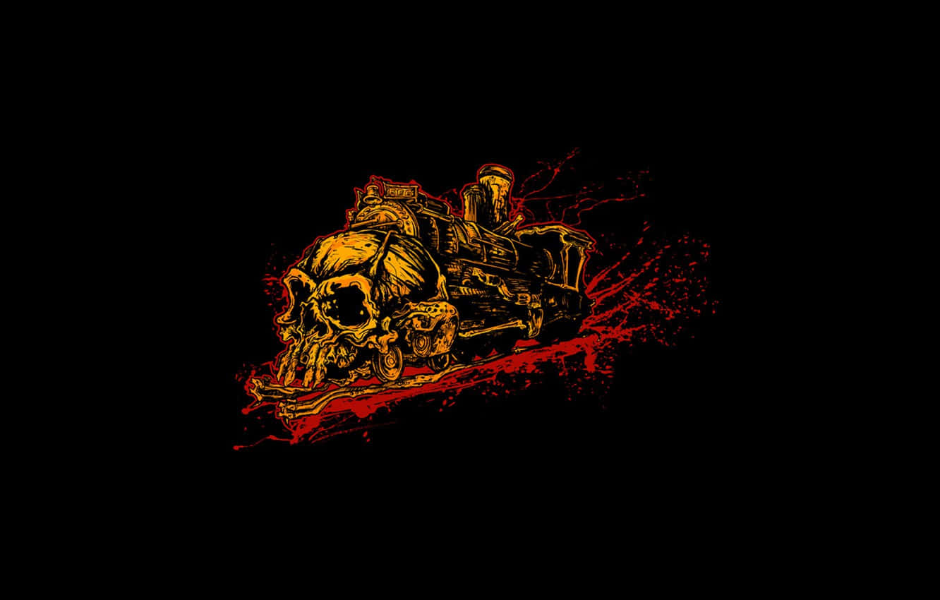 Atrocious Image Of A Skull Background