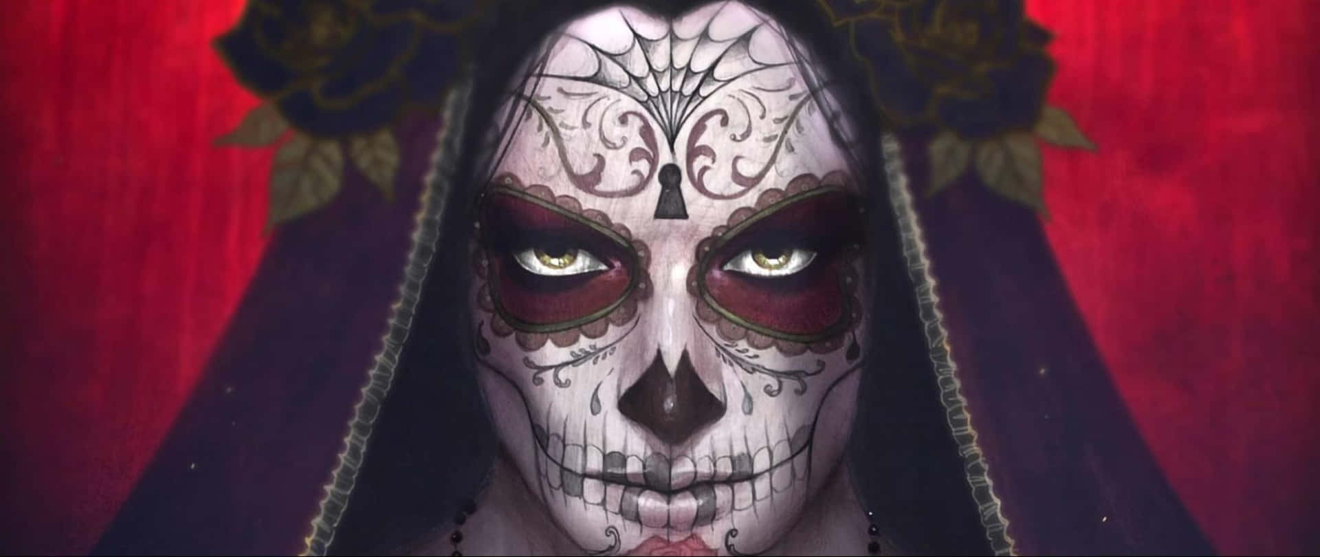 Atrocious Make Up Of A Person Background
