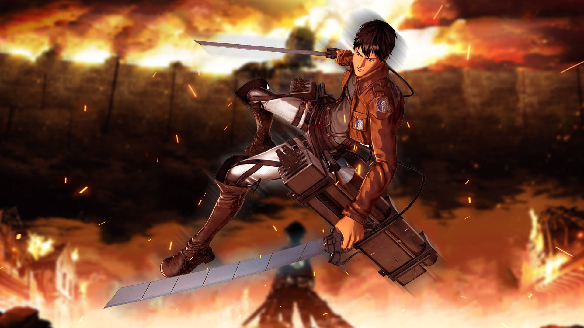 Attack On Titan 4k Fiery Bertholdt Background