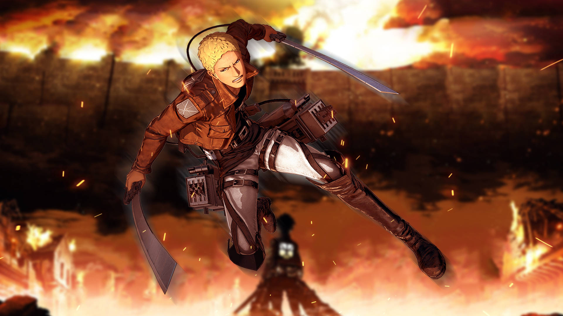 Attack On Titan 4k Fiery Reiner Background