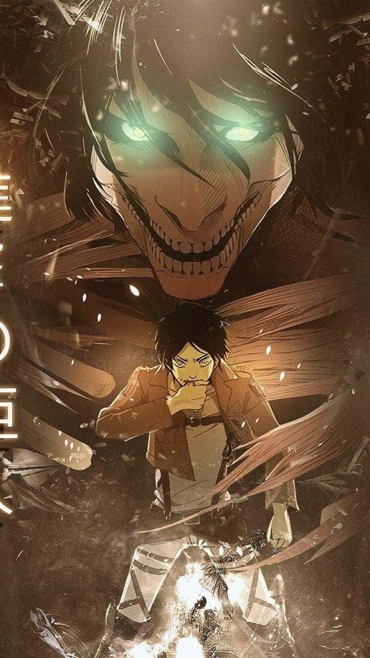 Attack On Titan Anime Eren Biting Hand