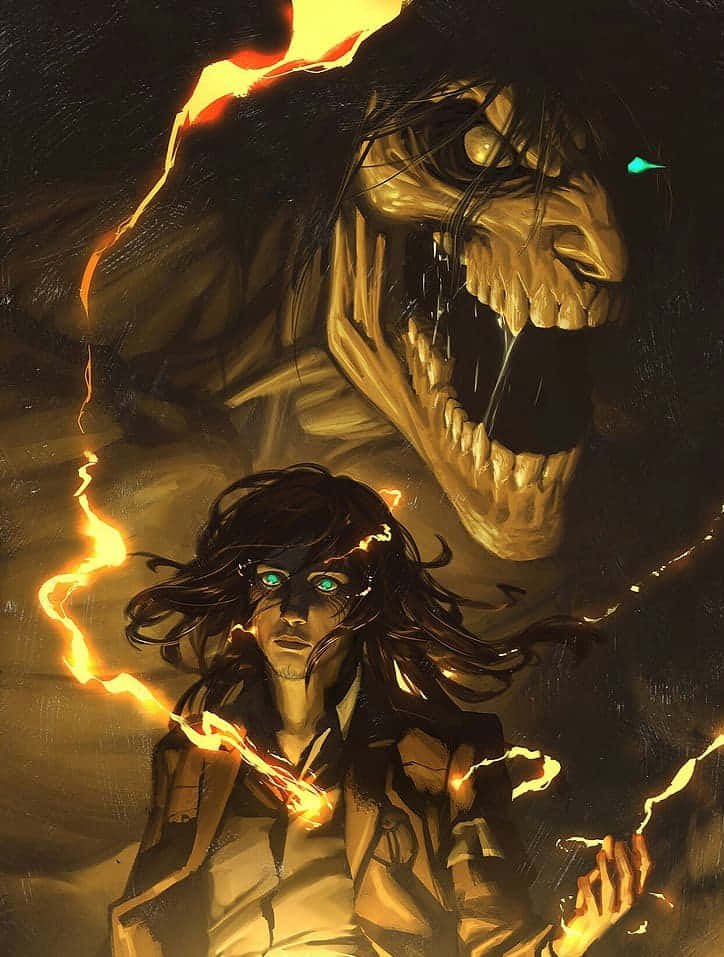 Attack On Titan Anime Eren Yellow Light