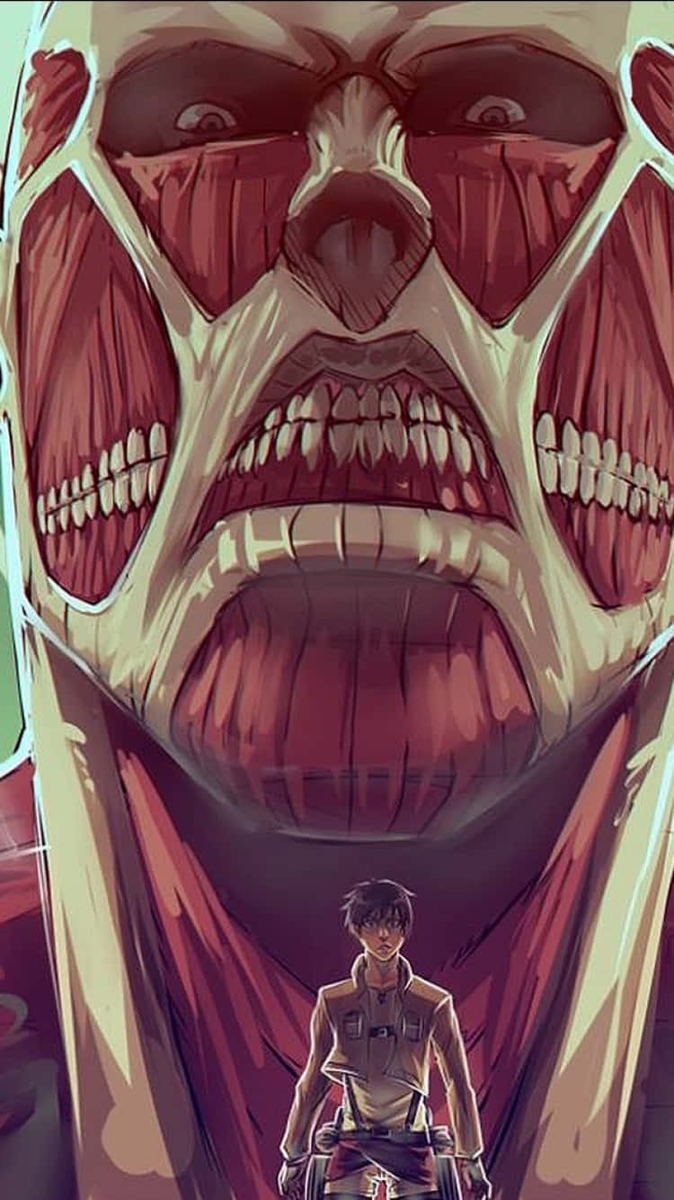 Attack On Titan Anime Red Giant Background