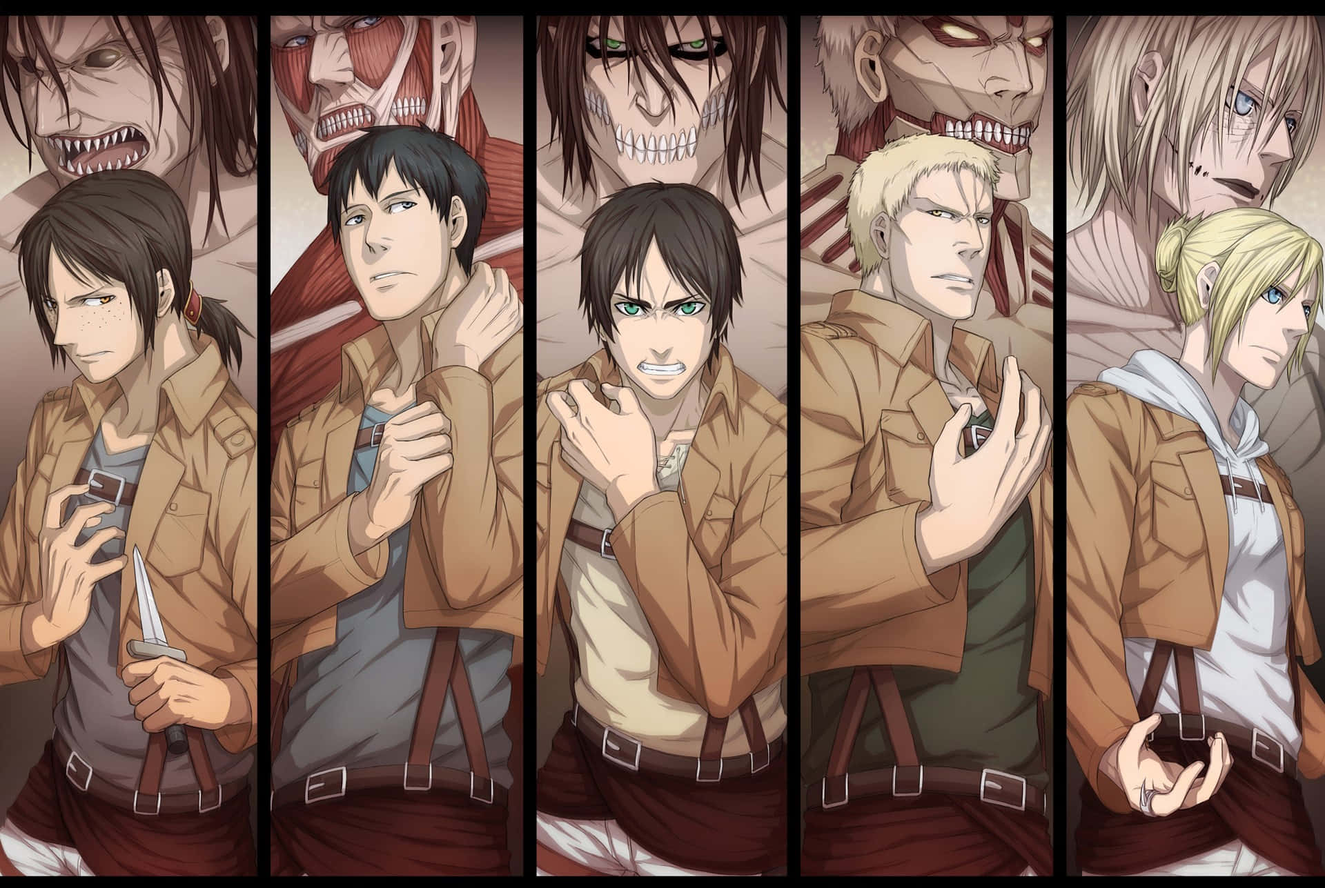 Attack_on_ Titan_ Character_ Montage Background