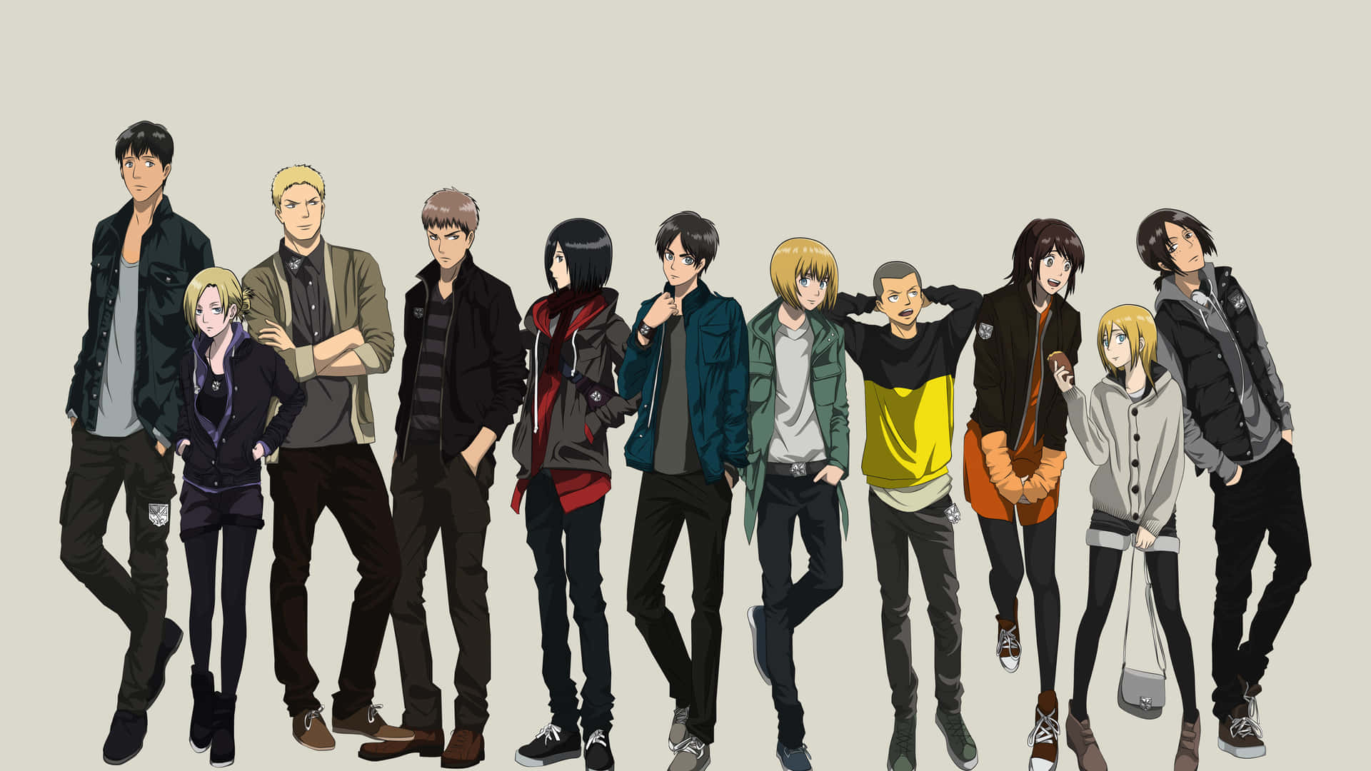 Attack_on_ Titan_ Characters_ Casual_ Clothing Background