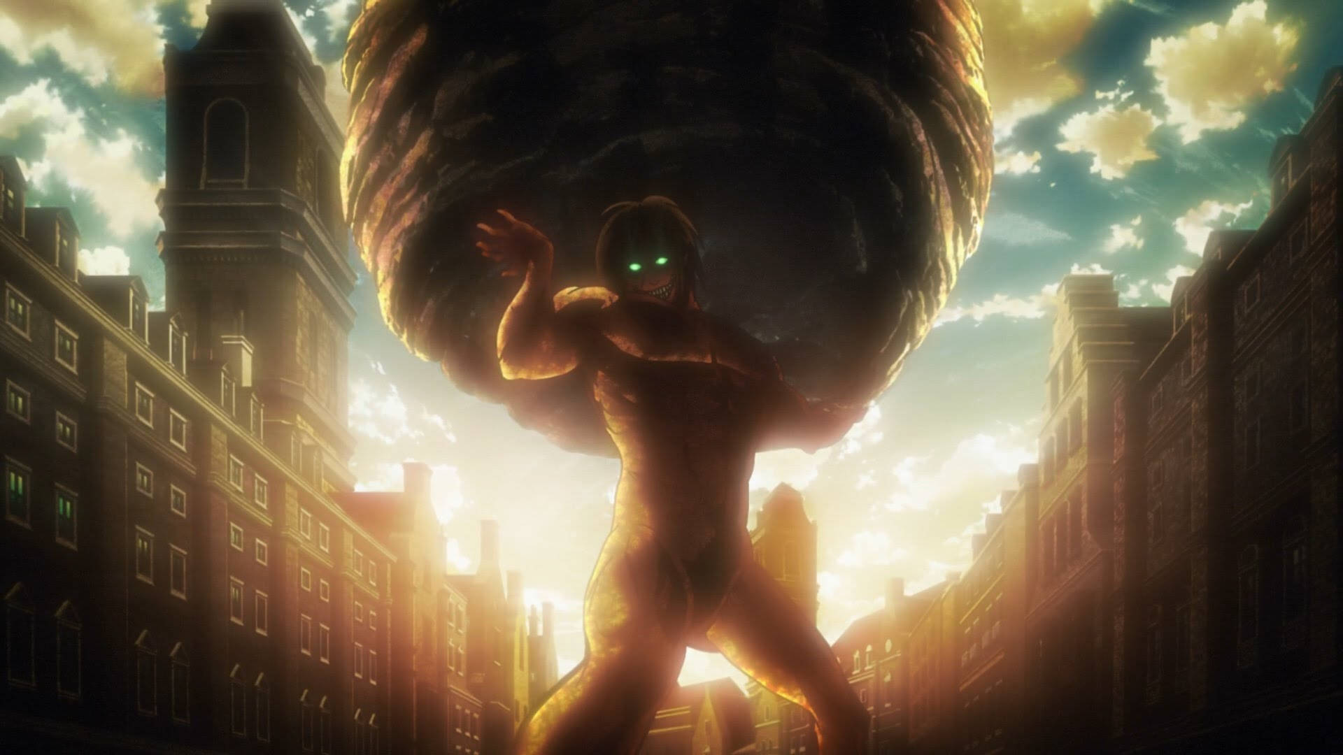 Attack On Titan Characters Eren Rock Background