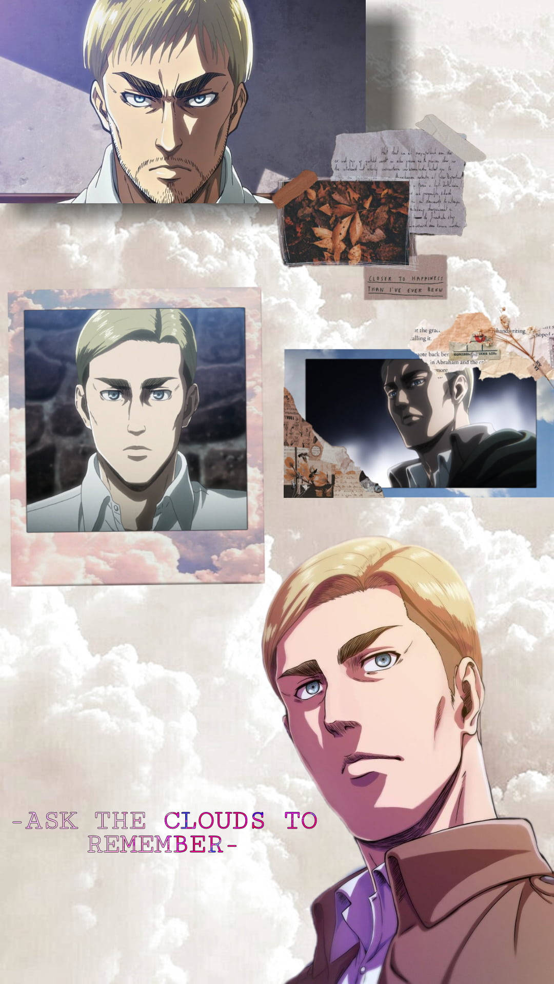 Attack On Titan Characters Erwin Clouds