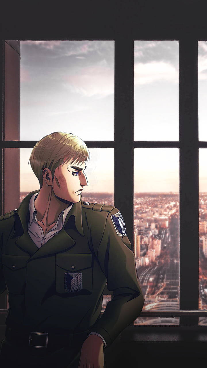 Attack On Titan Characters Erwin Window Background