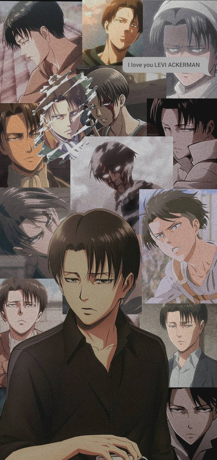 Attack On Titan Characters Levi Collage Background