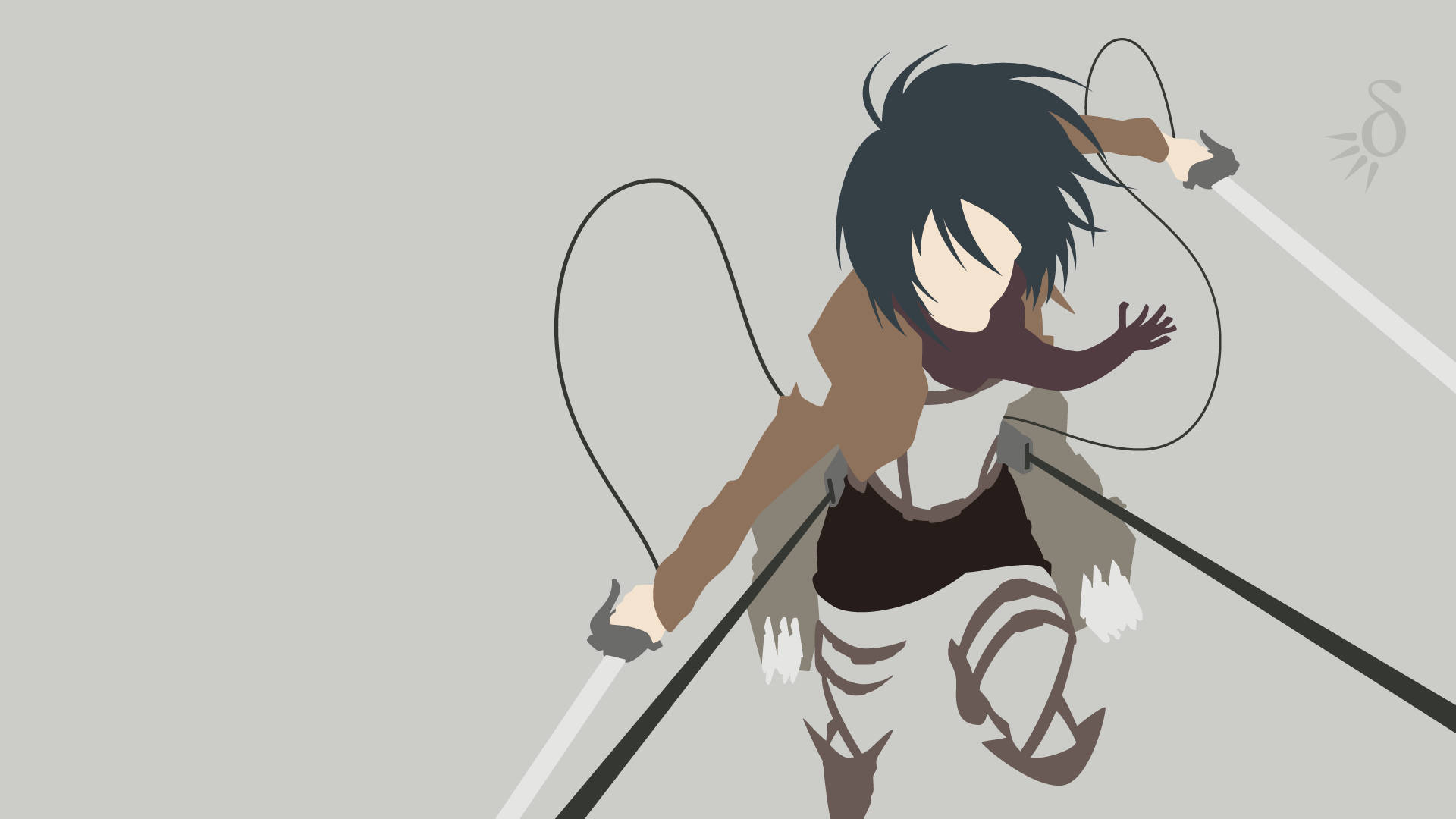 Attack On Titan Characters Mikasa Art Background