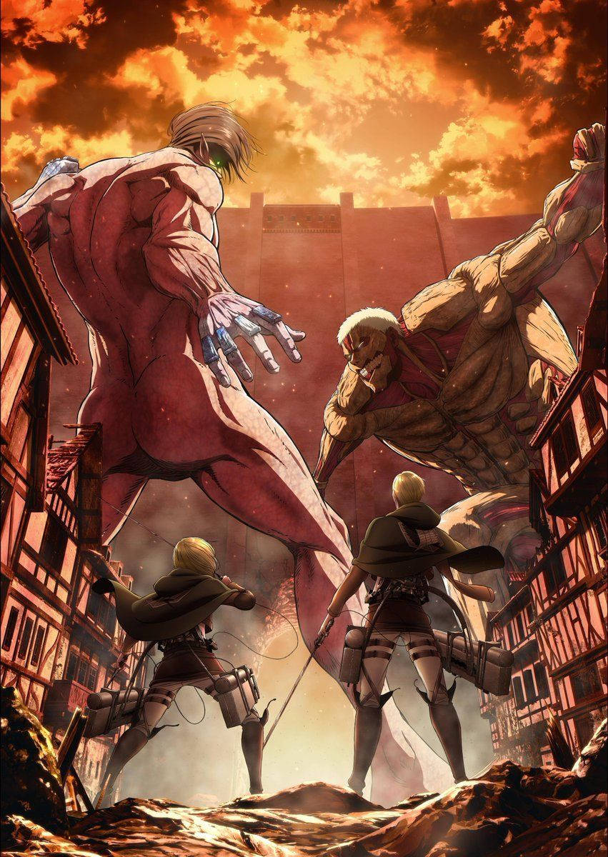 Attack On Titan Season 4 Titan Fight Background