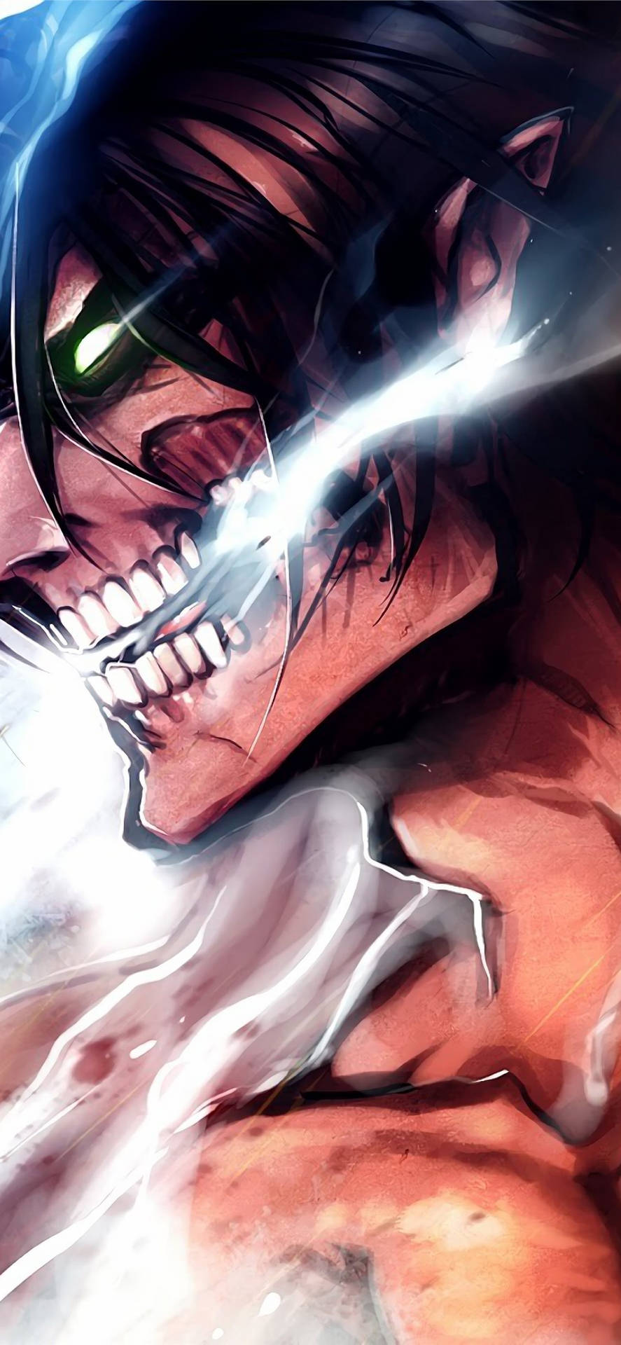 Attack On Titan Titan Eren With Smoke Mouth