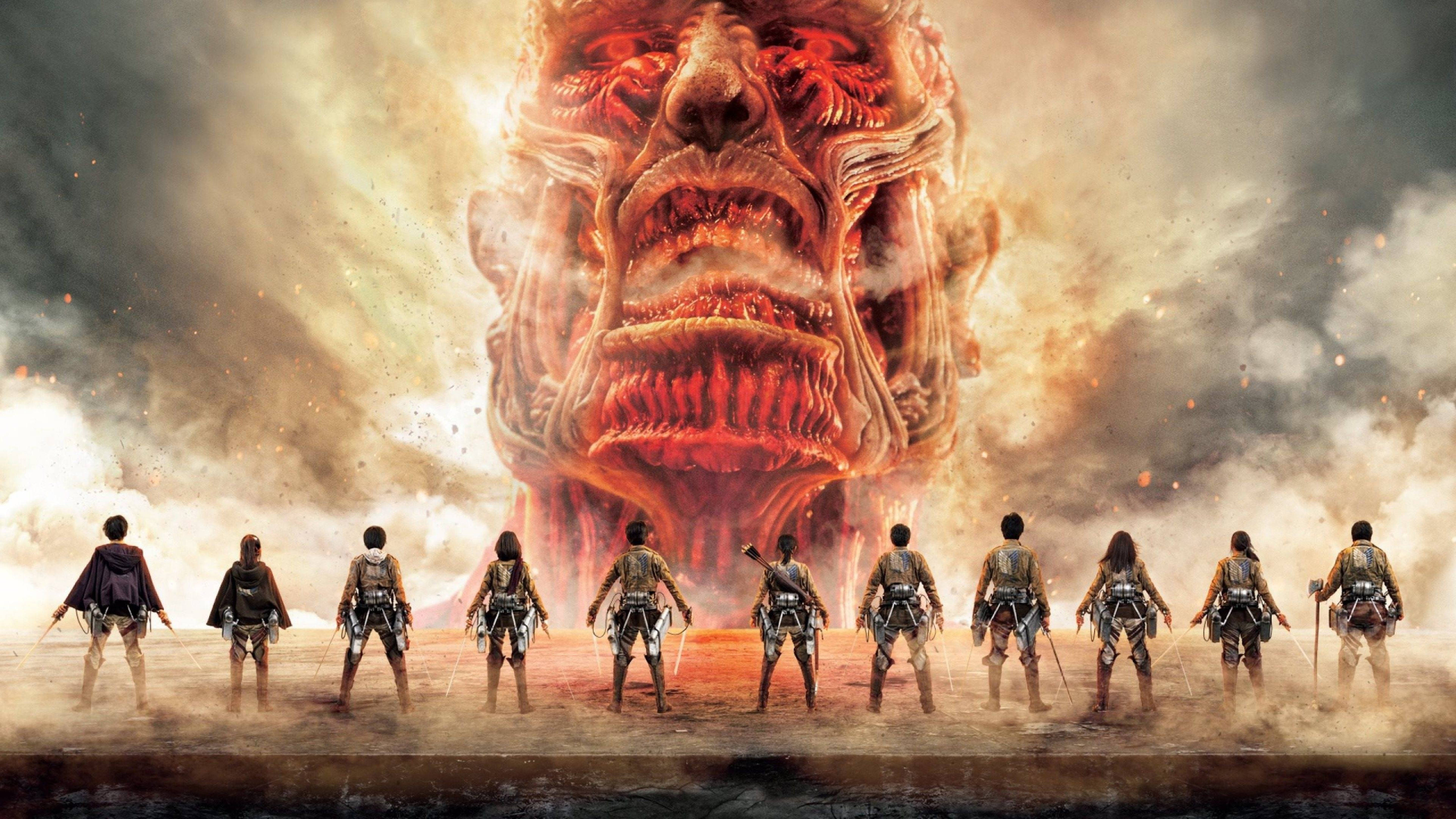 Attack On Titans 4k Face Of Titan Background