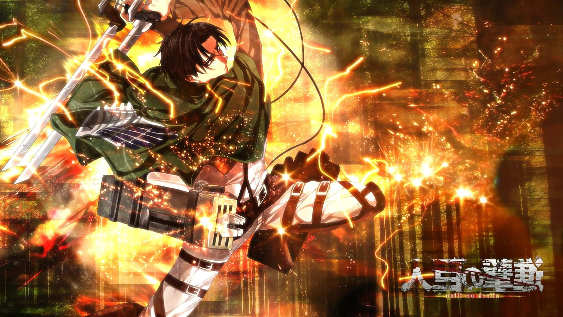 Attackon Titan Action Scene Background