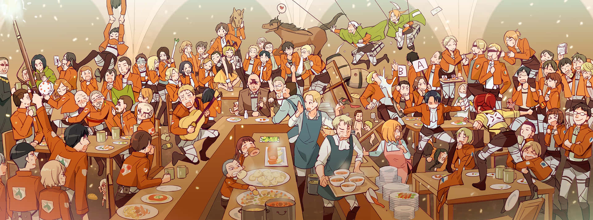 Attackon Titan Characters Celebration