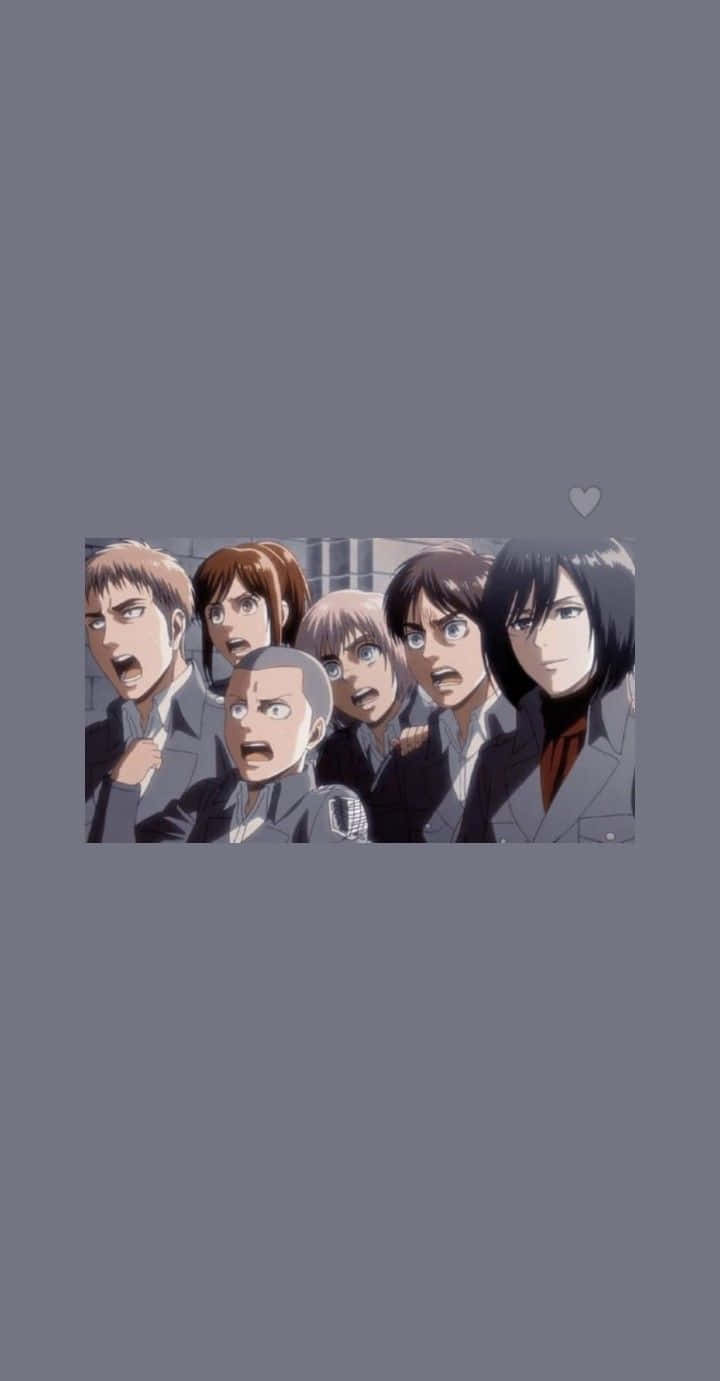Attackon Titan Characters Shocked Expression Background