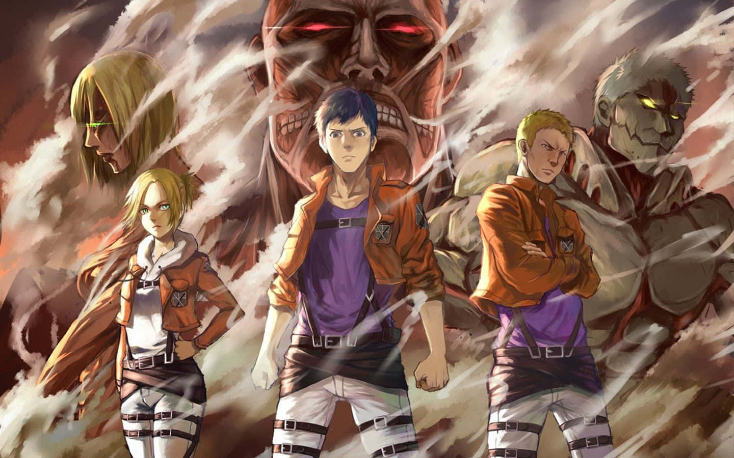 Attackon Titan Charactersand Titans Background