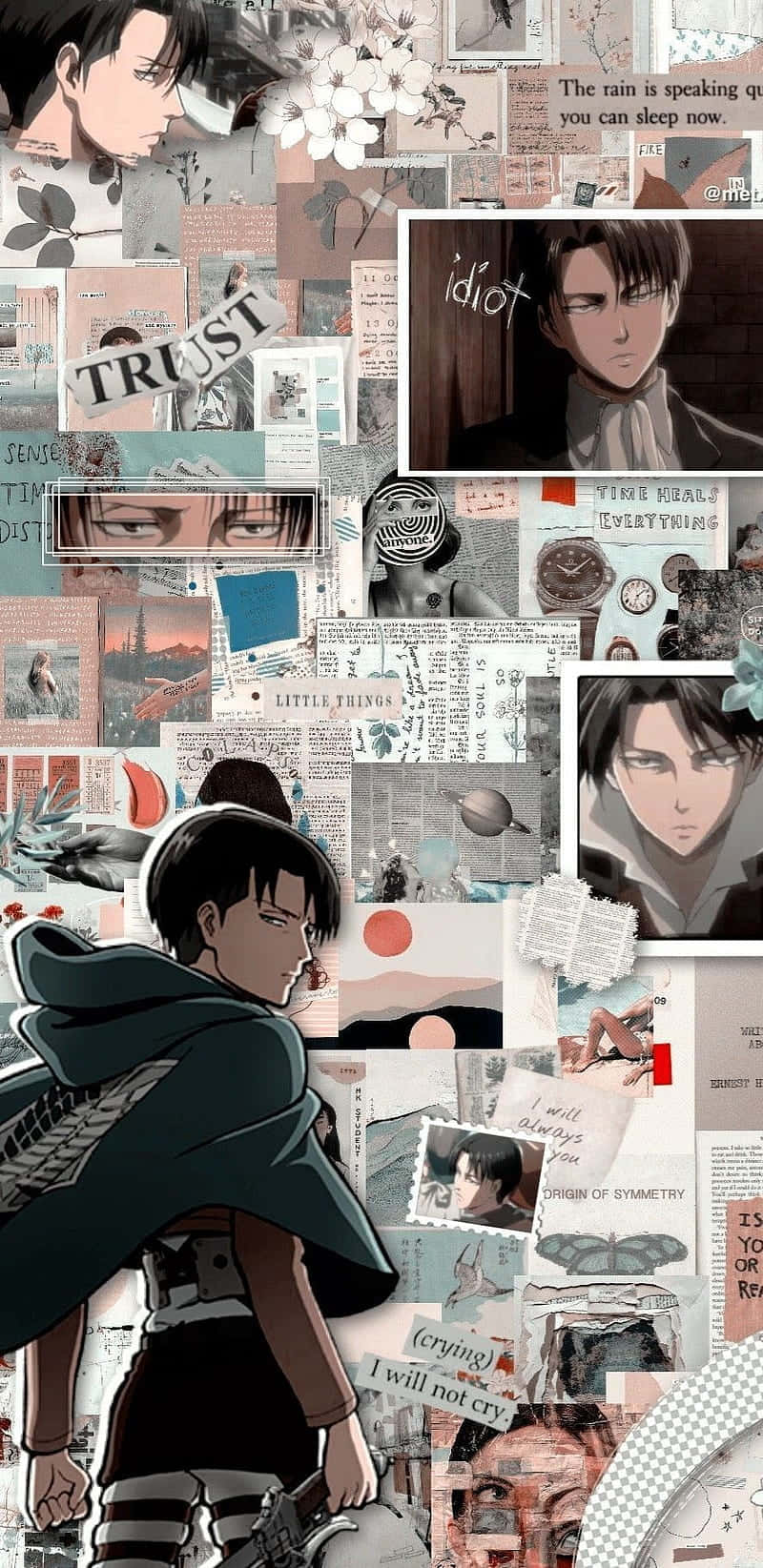 Attackon Titan Collage Aesthetic Background
