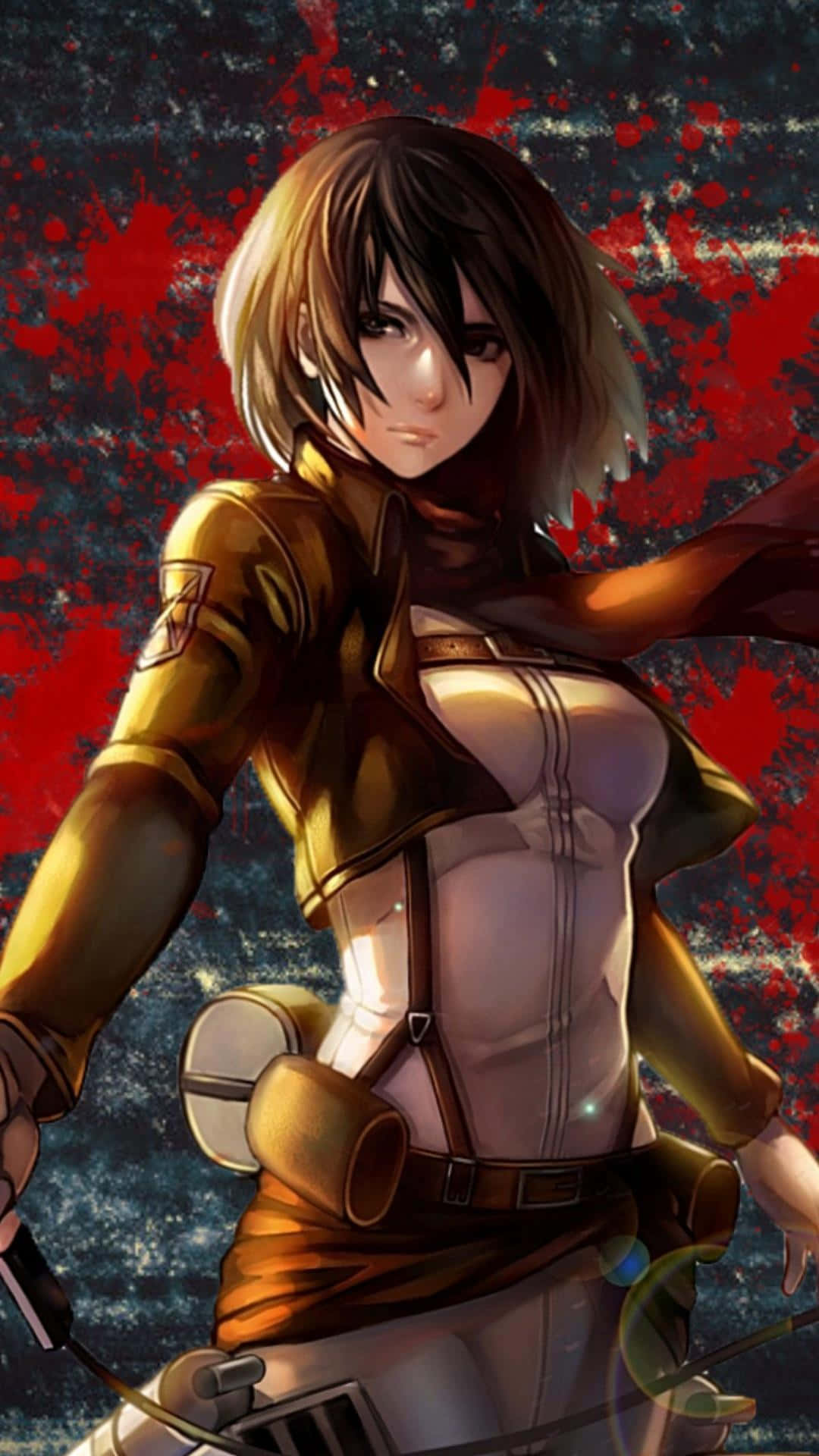 Attackon Titan Fierce Female Warrior Background