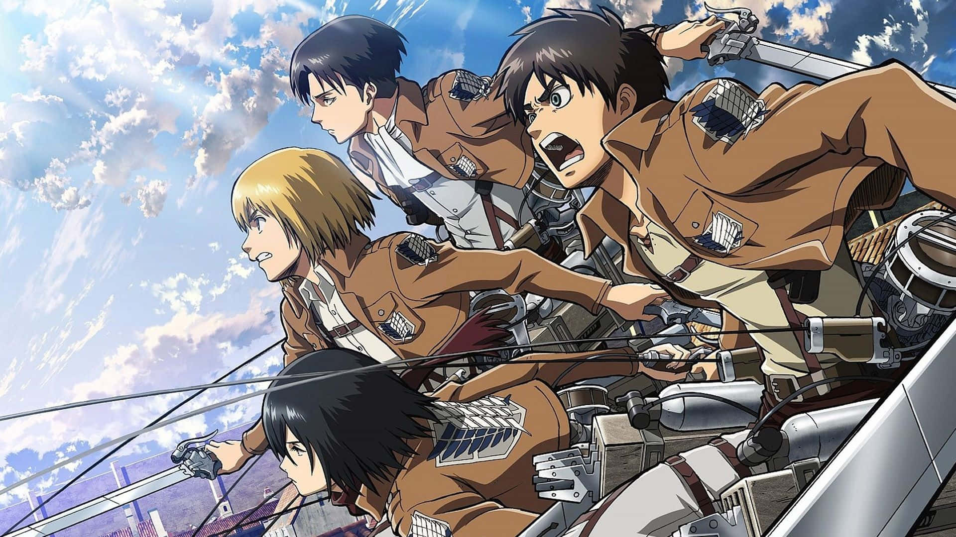 Attackon Titan Scout Regiment Action Background