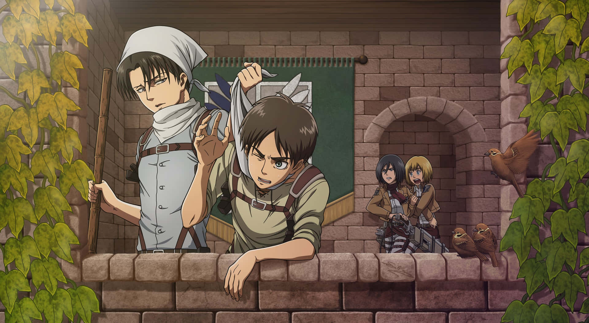 Attackon Titan Scoutsin Disguise Background