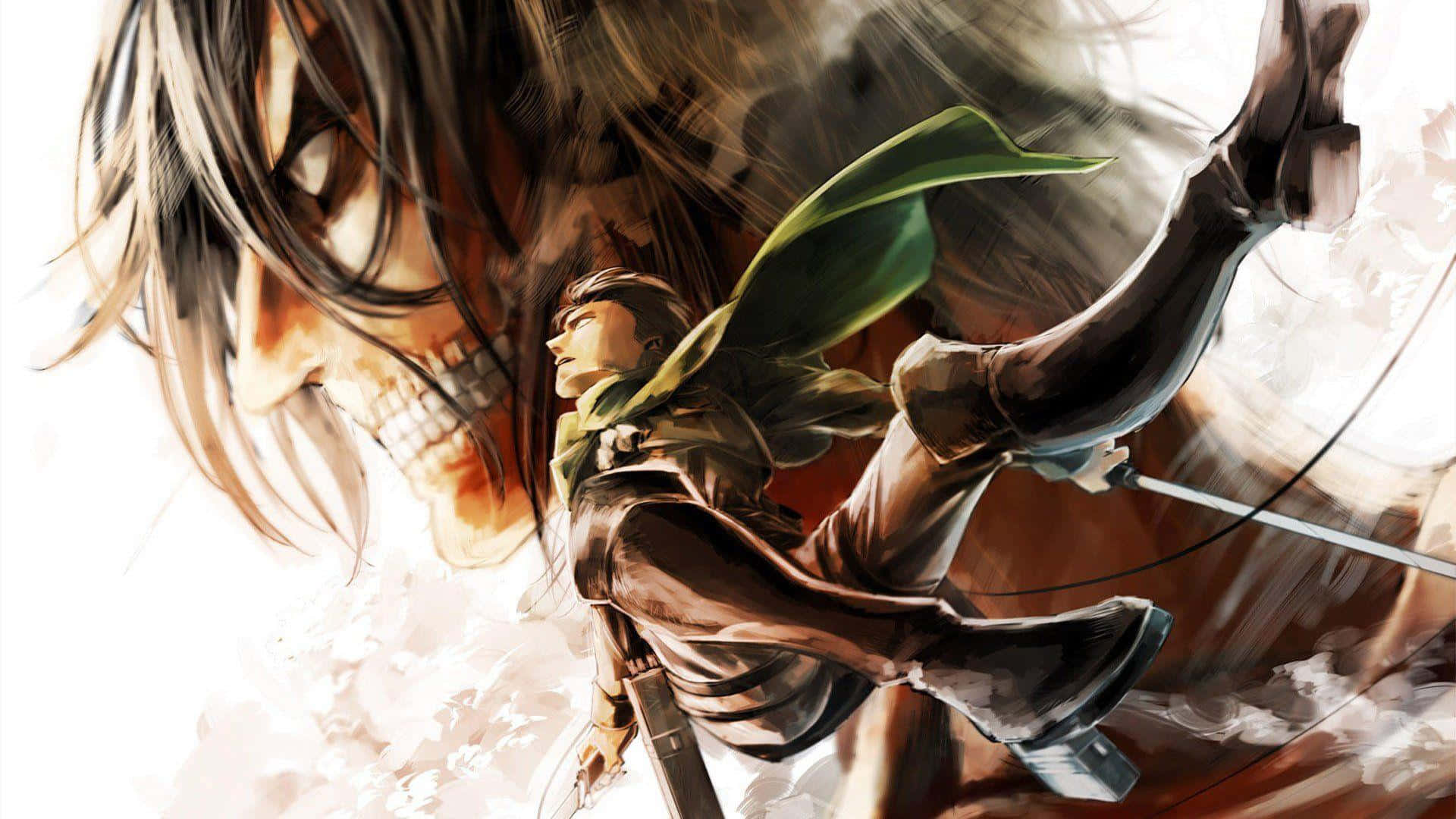 Attackon Titan Scoutvs Titan Background