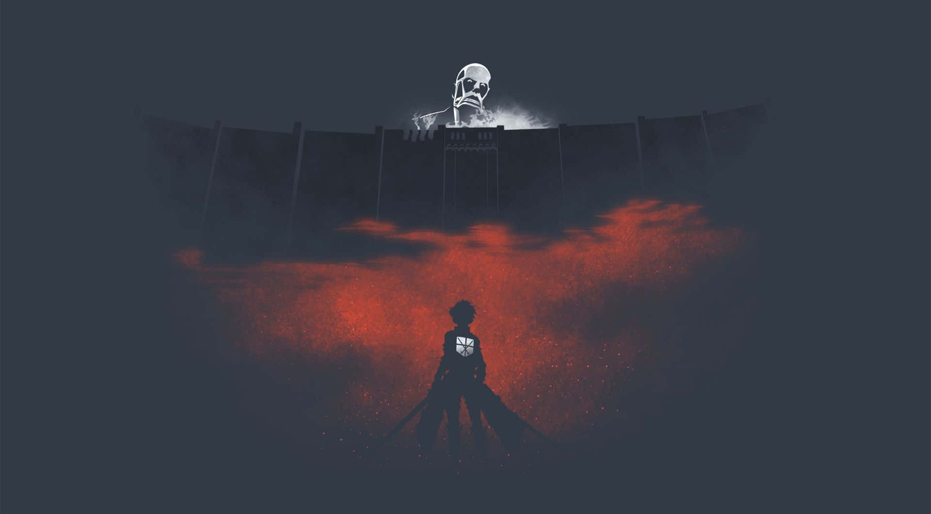 Attackon Titan Silhouette Standoff Background