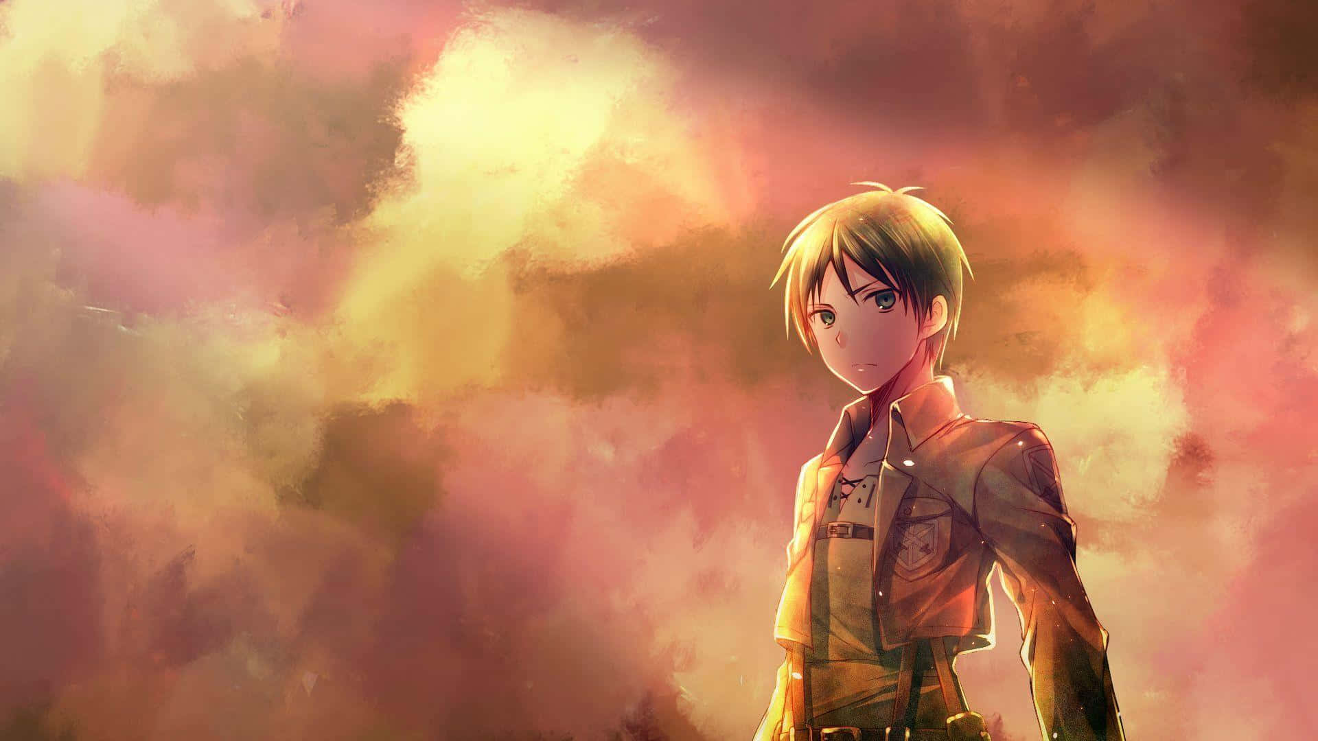 Attackon Titan Sunset Glow Background