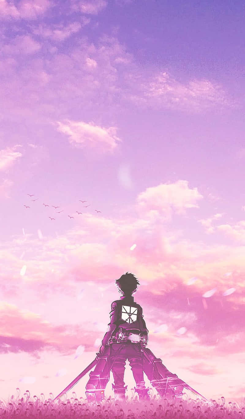 Attackon Titan Sunset Silhouette Background