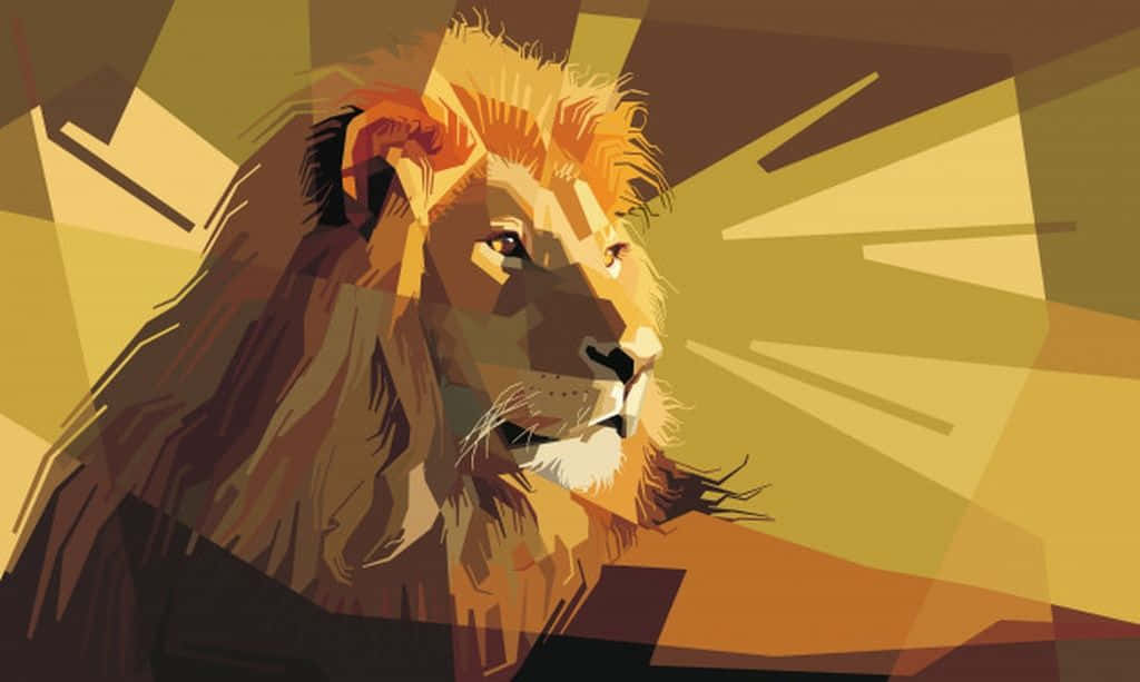 Attentive Lion Background
