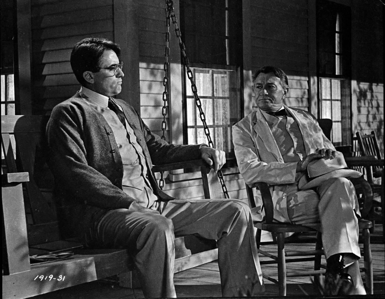 Atticus Finch And Judge Taylor In A Crucial Scene From The Classic 'to Kill A Mockingbird'