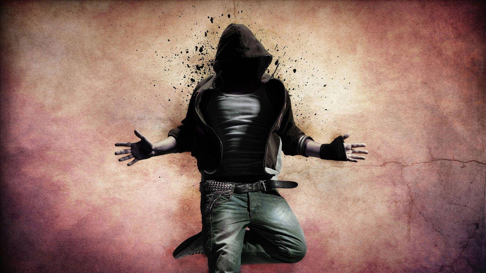 Attitude Boy Wearing Black Hoodie Background