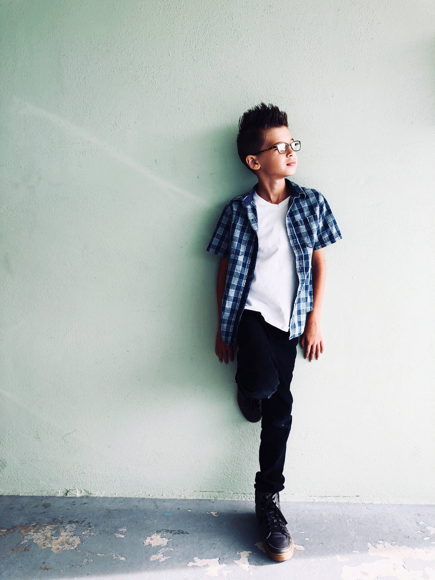 Attitude Boy Wearing Glasses Background