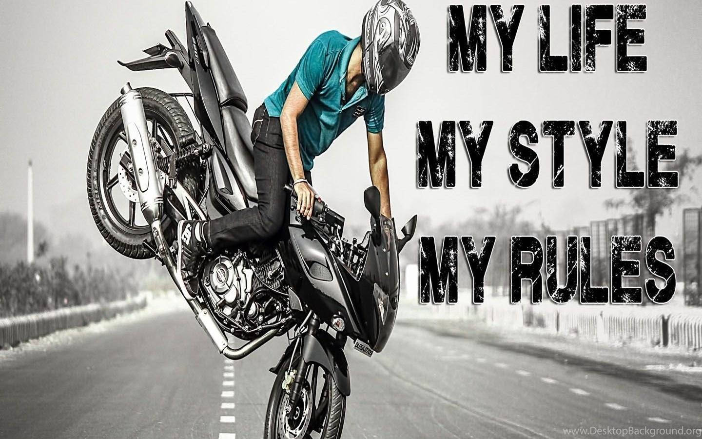 Attitude Boys Motorcycle Stunt Rider Background