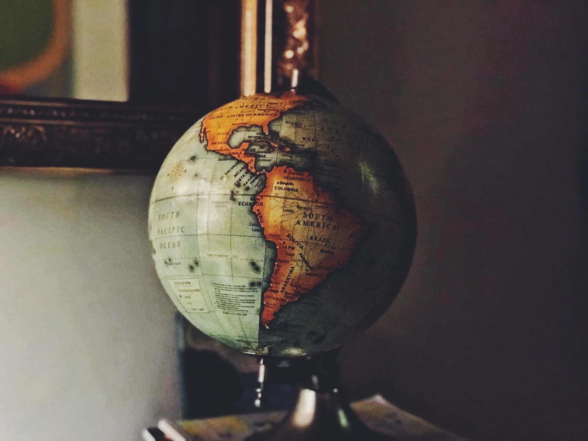 Attractive Desk Globe Map Background