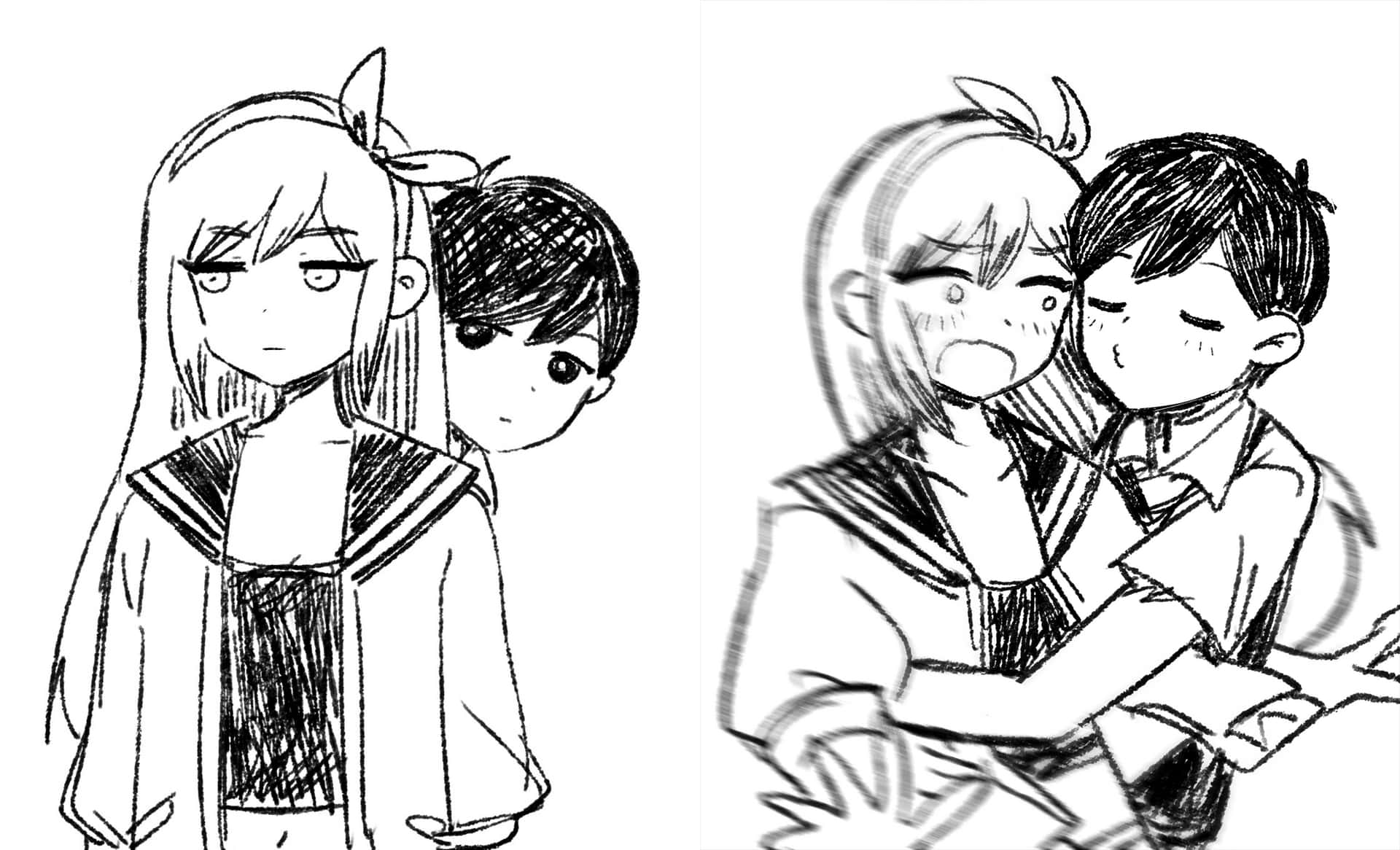 Aubrey And Omori Pfp Hug Background