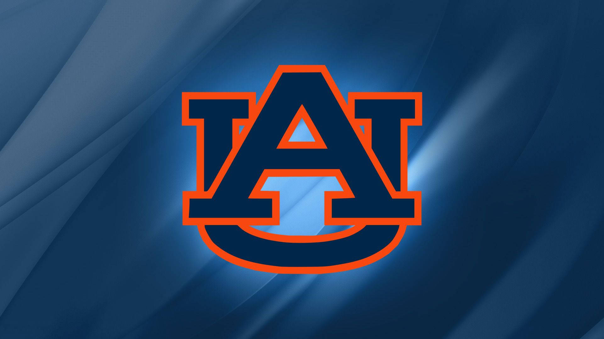 Auburn Football With Striped Blue Backdrop Background