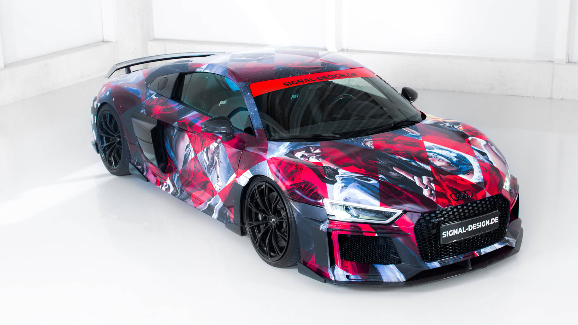 Audi R8 Geometric Design Background