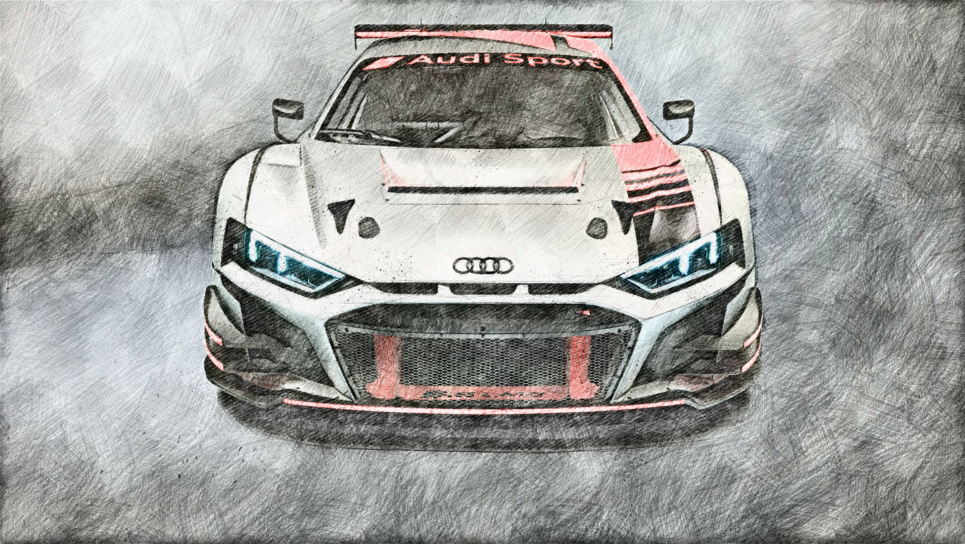 Audi R8 Sketch Art Background
