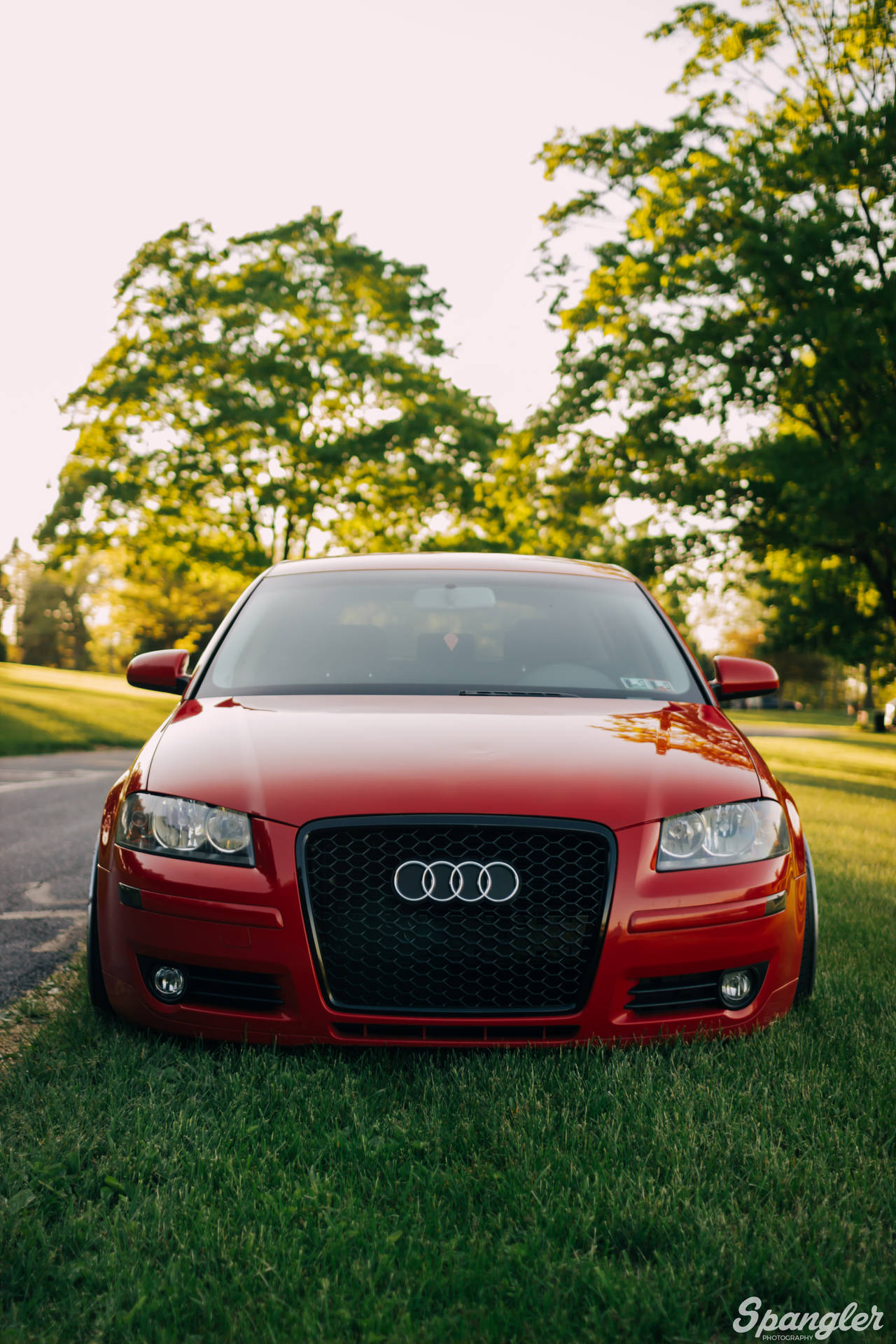 Audi Red Front Bumper Background