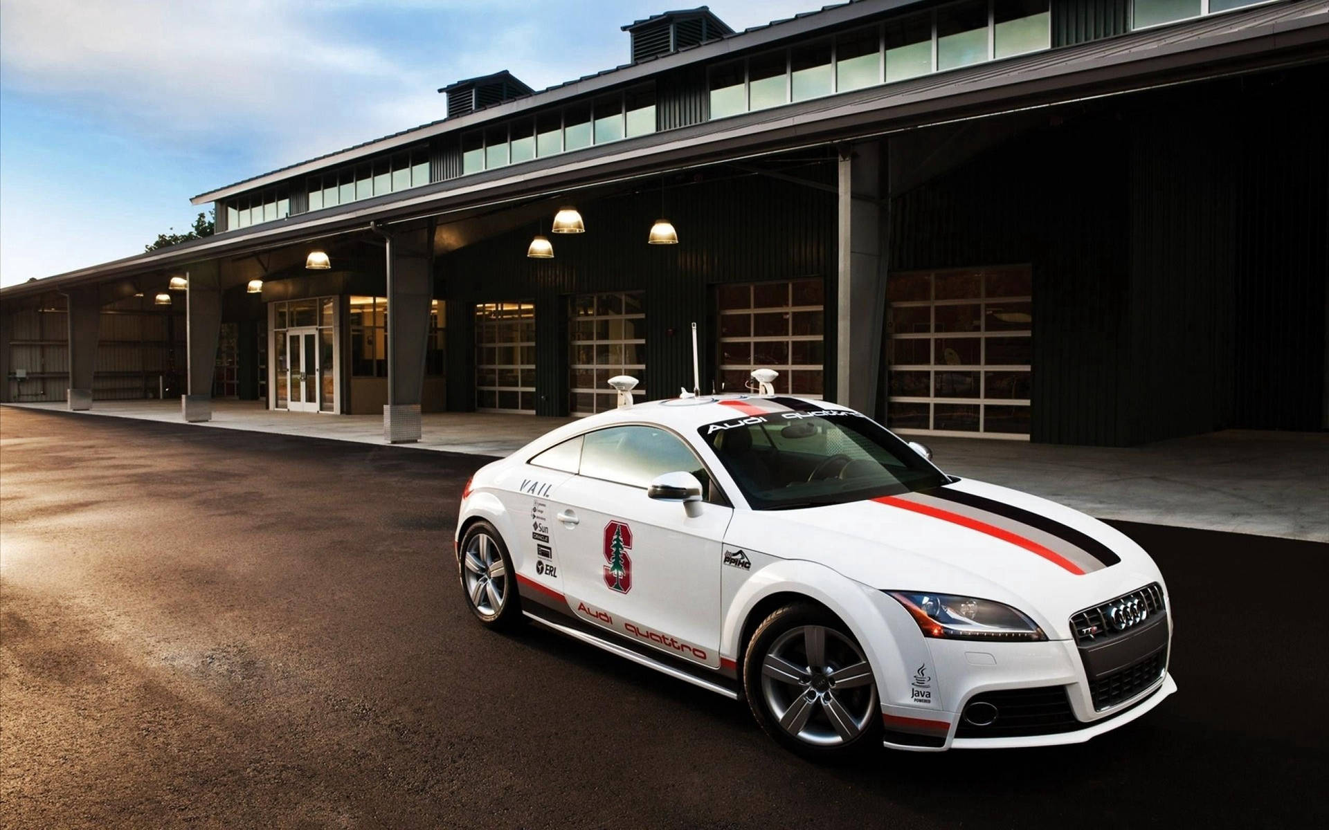 Audi Rs White Sportscar Background