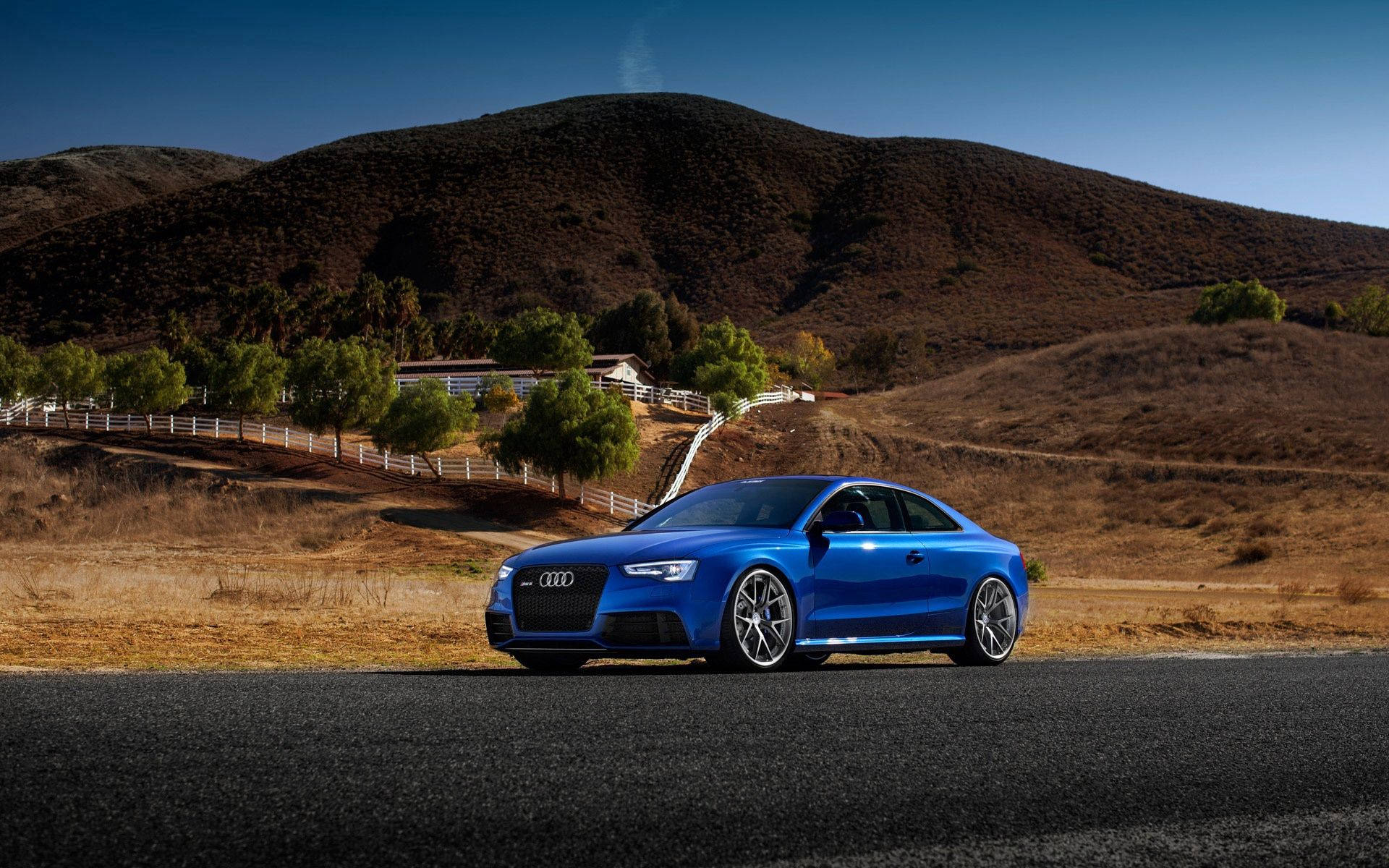 Audi Rs5 Indigo Blue Background