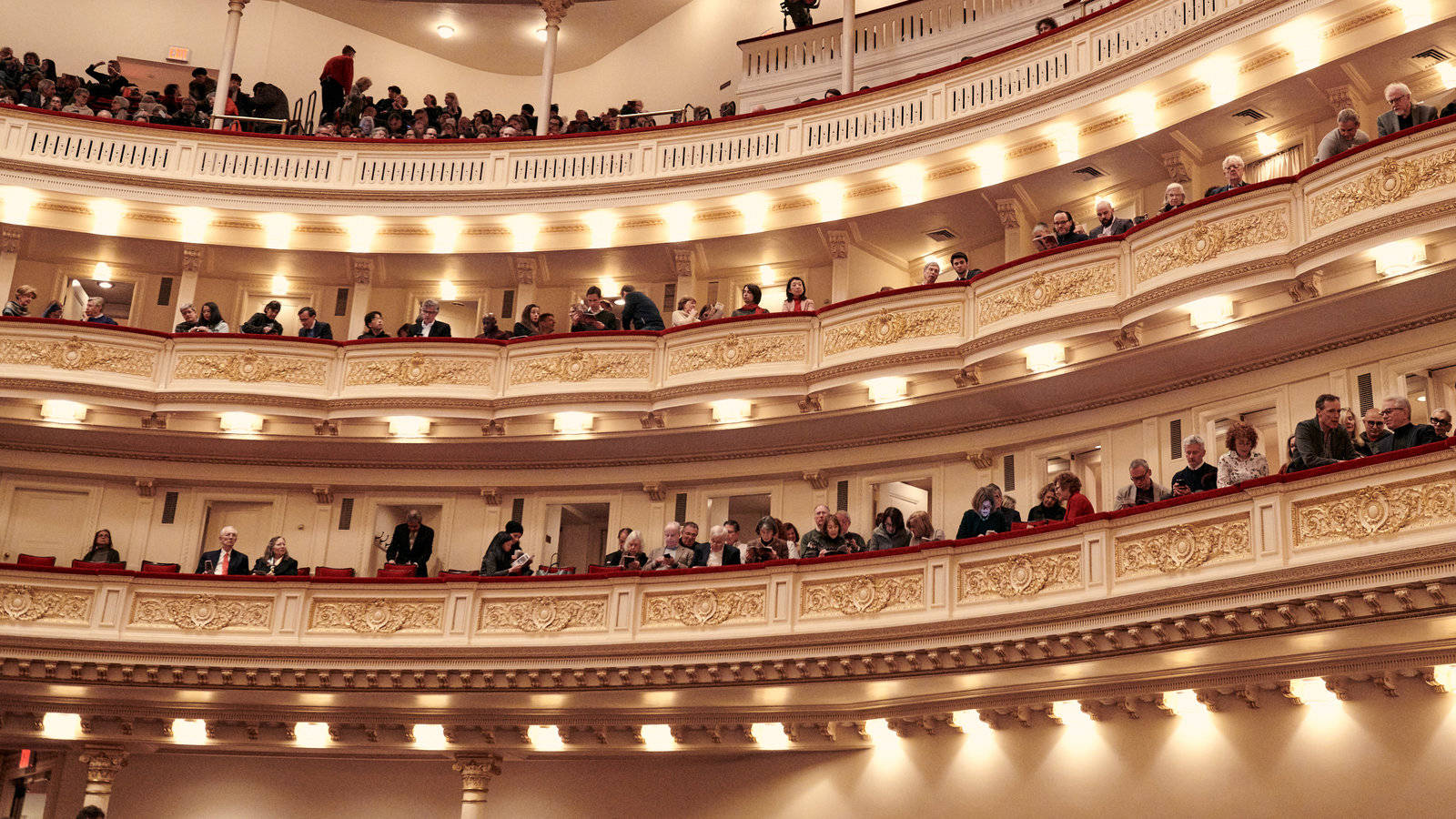 Audience Inside Carnegie Hall Background