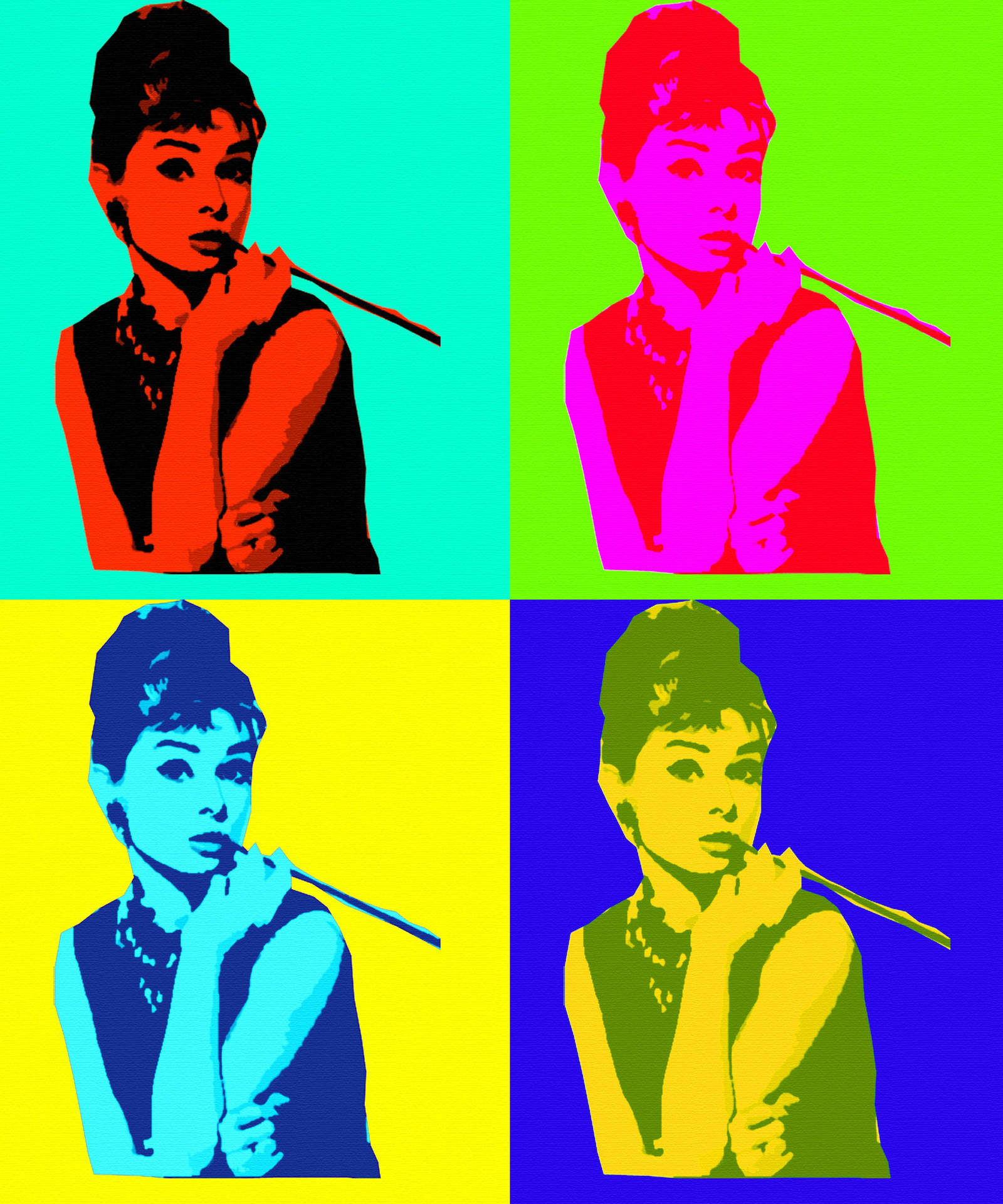 Audrey Hepburn Pop Art Background