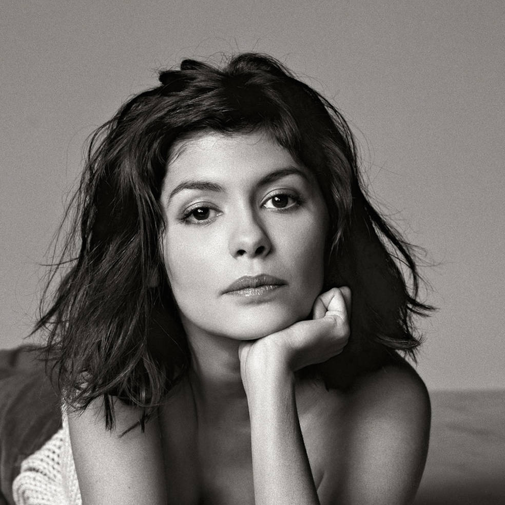 Audrey Tautou Black And White Background