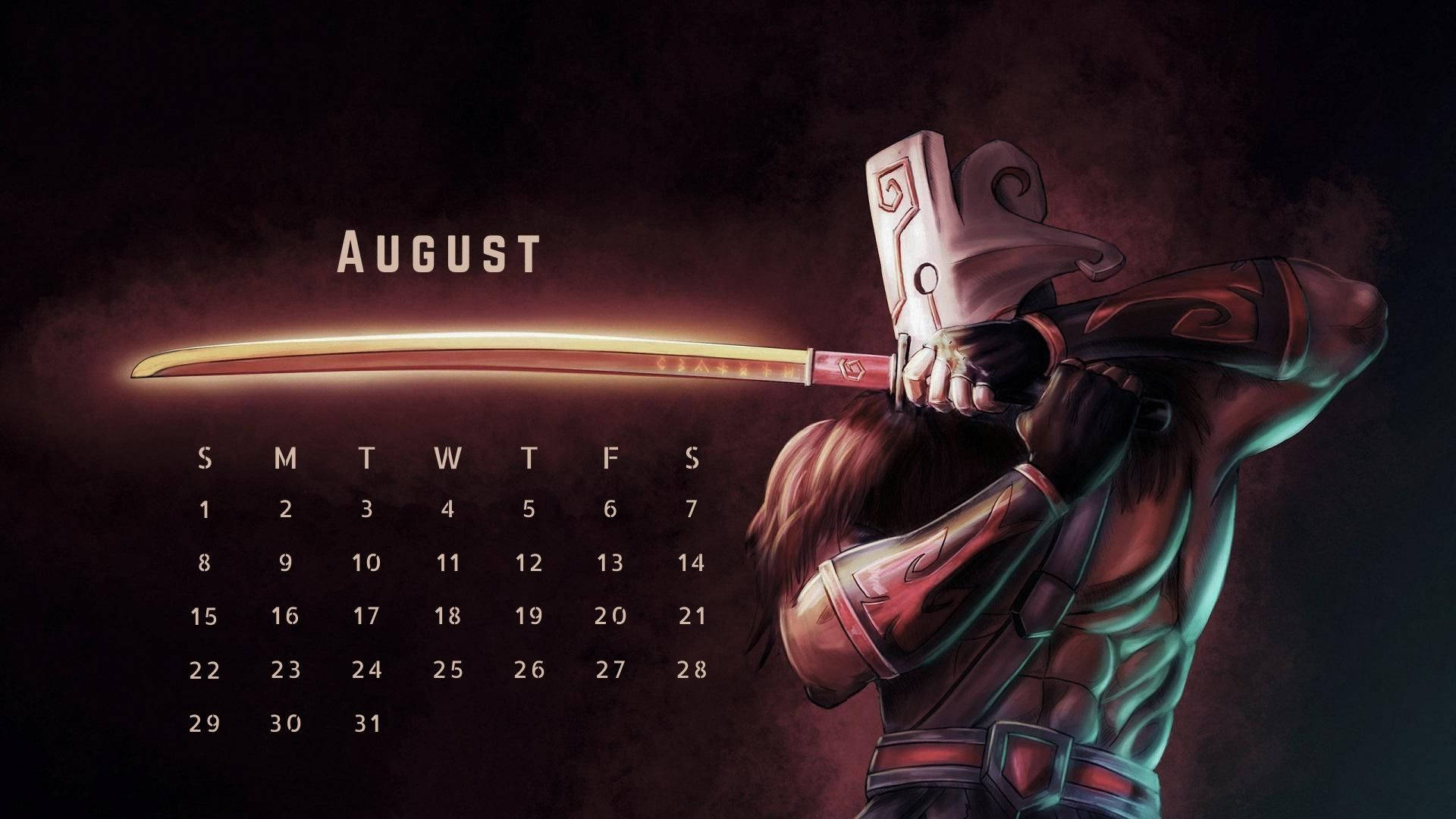 August Calendar 2021 Background
