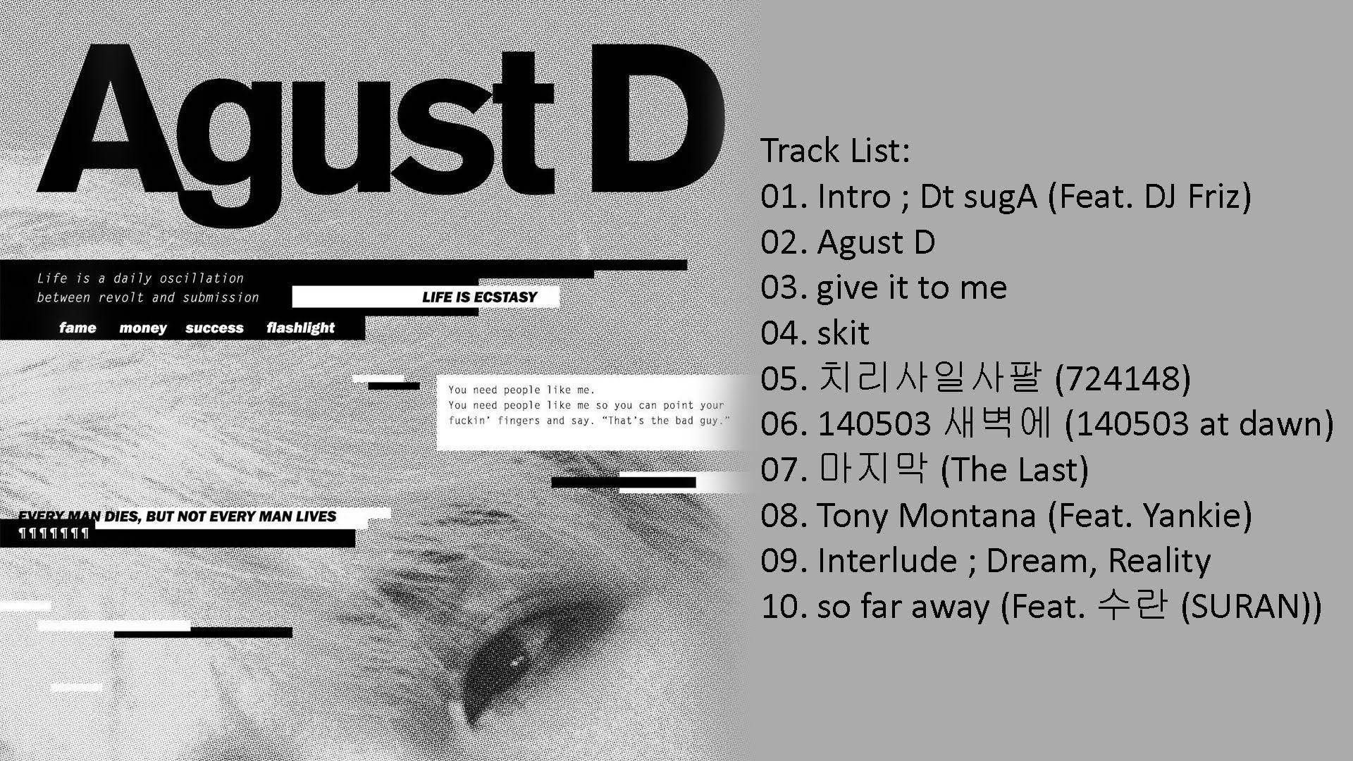 August D - A List Of Songs